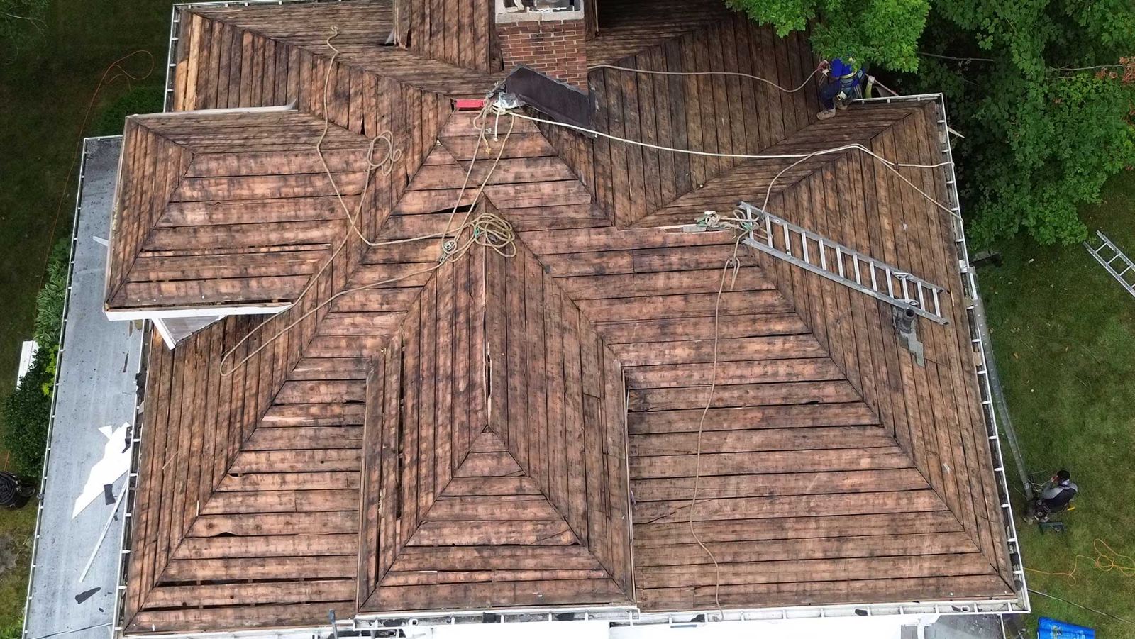Before Roof Replacement, Norton, MA